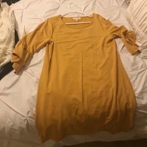 Mustard mini dress